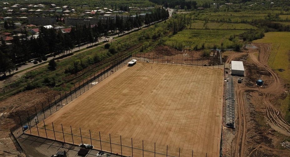 წყალტუბოში საერთაშორისო სტანდარტების შესაბამისი საფეხბურთო სტადიონის მშენებლობა მიმდინარეობს