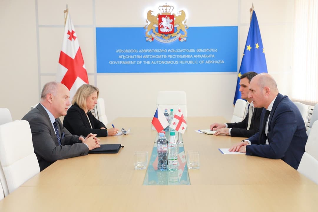 რუსლან აბაშიძე ჩეხეთის რესპუბლიკის საგანგებო და სრულუფლებიან ელჩს შეხვდა
