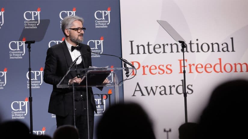 Mtavari Arkhi founder Gvaramia receives International Press Freedom Award in New York