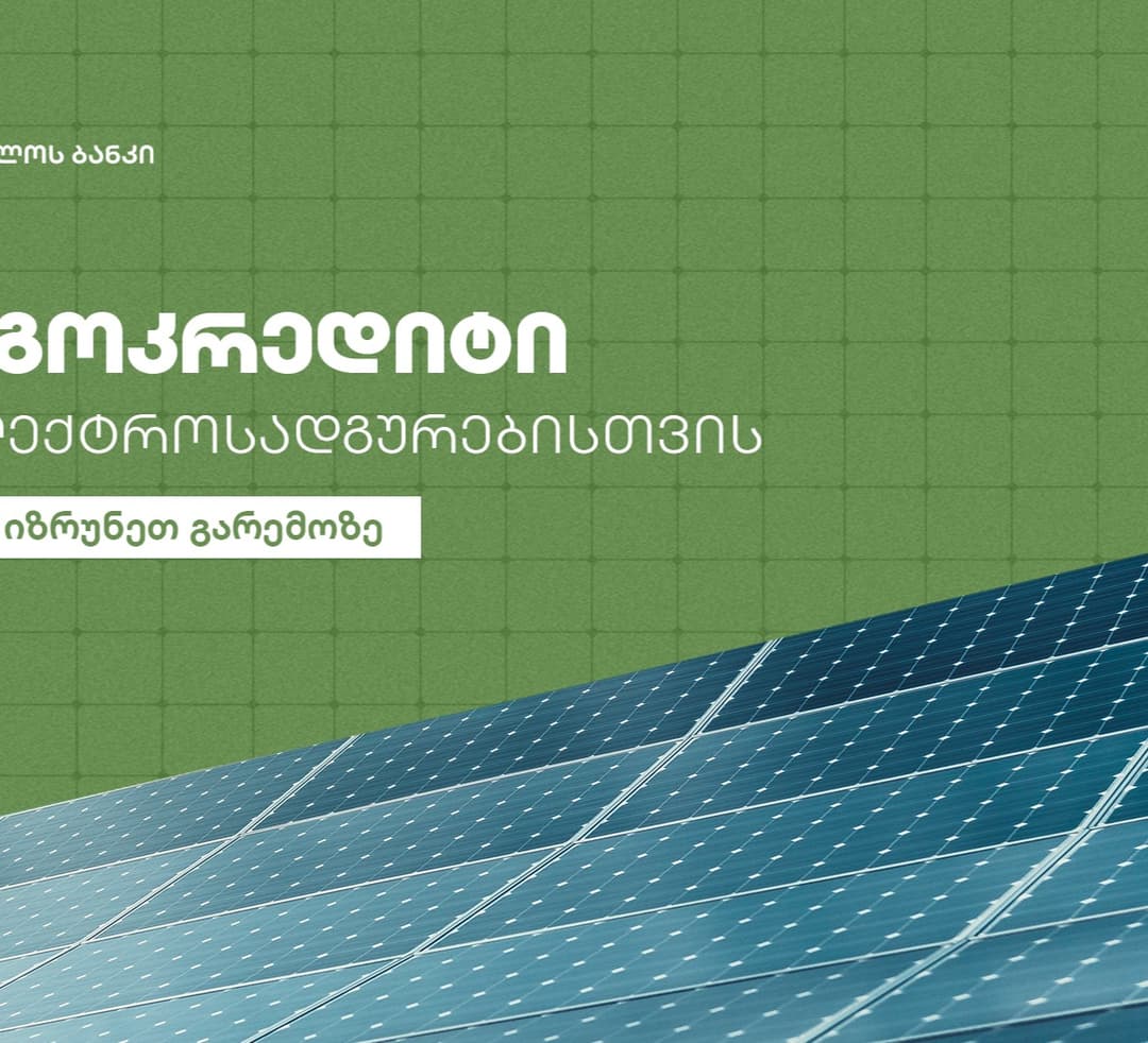 “საქართველოს ბანკის” ენერგოკრედიტი მზის ელექტროსადგურებისთვის