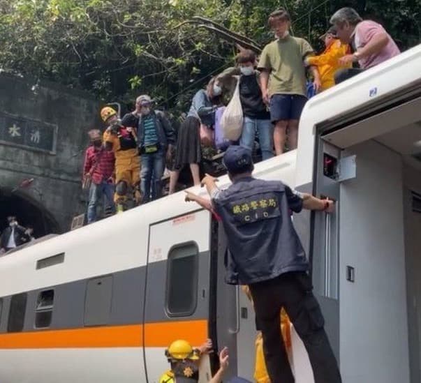 Dozens killed as train crashes and derails in tunnel In Taiwan
