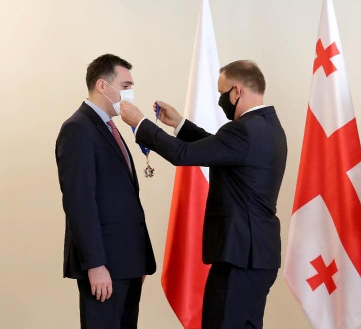 ანჯეი დუდამ ილია დარჩიაშვილი პოლონეთის უმაღლესი ჯილდოთი დააჯილდოვა