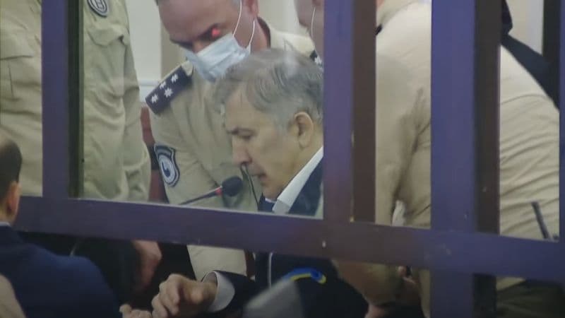 Saakashvili requests doctor as feels bad at a trial hearing