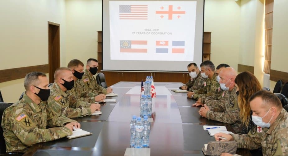 Major General Thomas Carden held a meeting at the Georgian National Guard