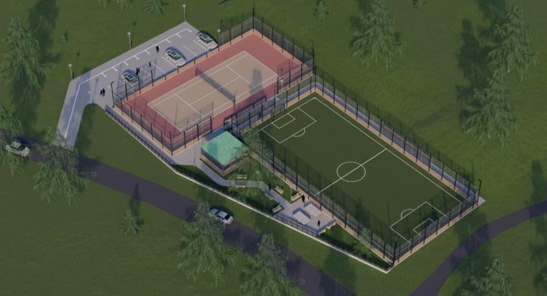 ბორჯომში, ე.წ “პლატოზე” ფეხბურთის მოედანი და ჩოგბურთის კორტები მოეწყობა