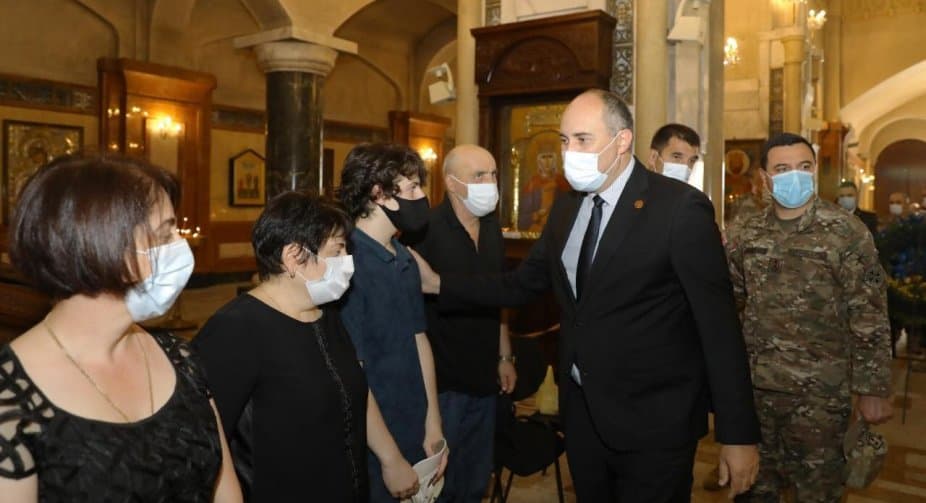 The Minister of Defense visited the civil memorial service of the victims of the Abkhaz war in Sameba