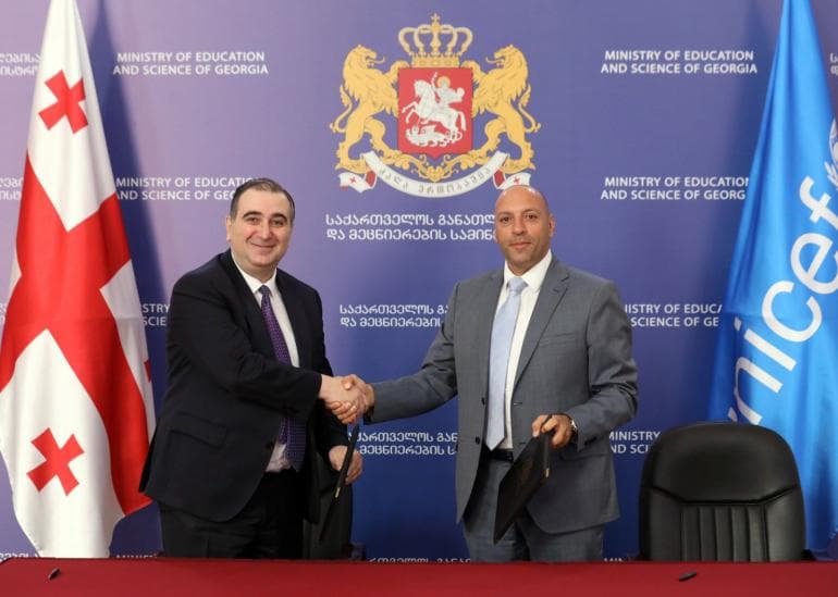 UNICEF, Georgian Education Ministry sign deal to introduce school nutrition programme