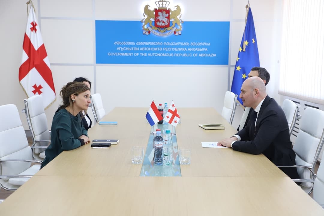 რუსლან აბაშიძე საქართველოში ნიდერლანდების სამეფოს ელჩს შეხვდა
