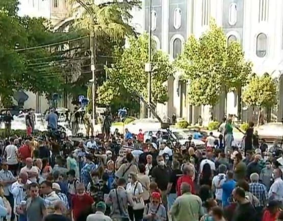 რუსთაველის გამზირზე საპროტესტო აქცია იწყება