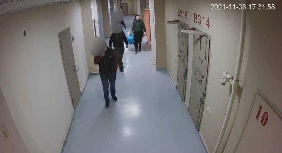 Footage of Mikheil Saakashvili leaving the 12th penitentiary institution