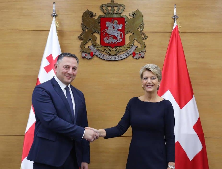 შს მინისტრი შვეიცარიის ფედერალურ მრჩეველს, იუსტიციისა და პოლიციის ფედერალური დეპარტამენტის ხელმძღვანელს შეხვდა