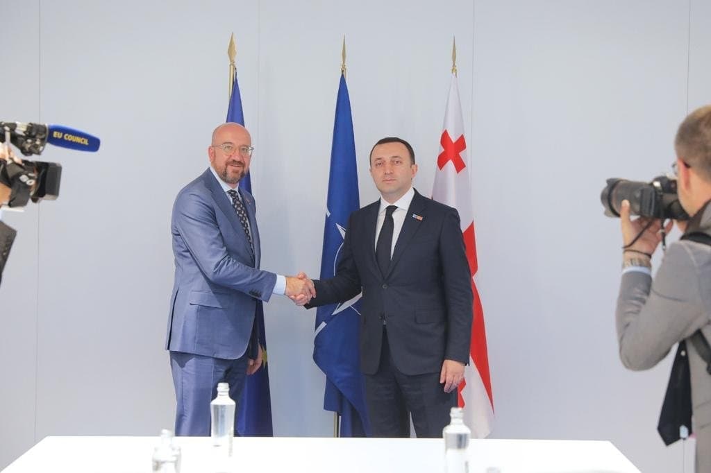 ირაკლი ღარიბაშვილი შარლ მიშელს შეხვდა