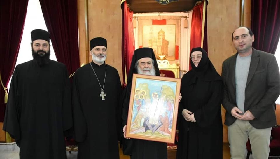 საქართველოს მართლმადიდებელი ეკლესიის დელეგაცია იერუსალიმის პატრიარქს შეხვდა