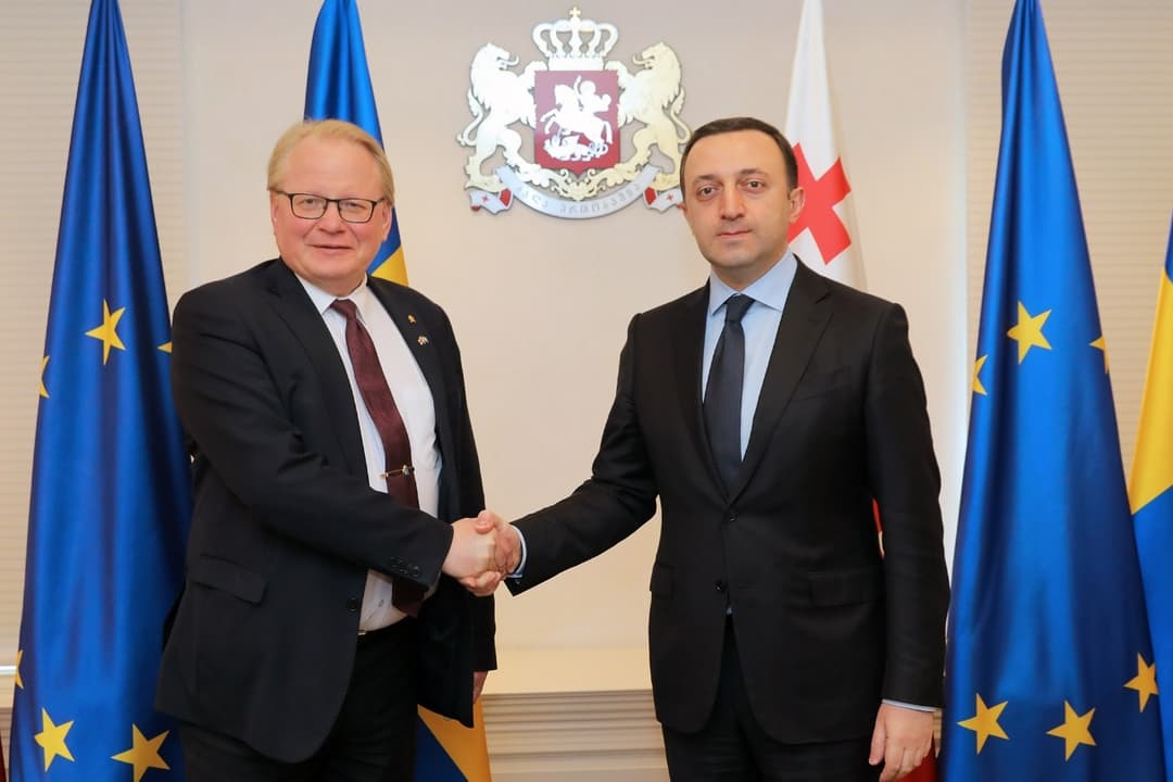 საქართველოს პრემიერ-მინისტრი შვედეთის სამეფოს თავდაცვის მინისტრს შეხვდა