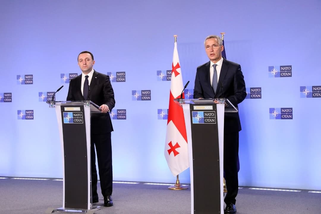 Georgian PM meets Stoltenberg, says ‘concrete steps needed’ for membership