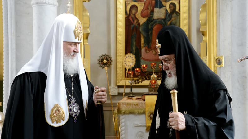 Russian patriarch congratulates Ilia II on 90th birthday