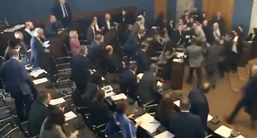 Opposition MP assaults ruling party executive secretary during transparency bill debate