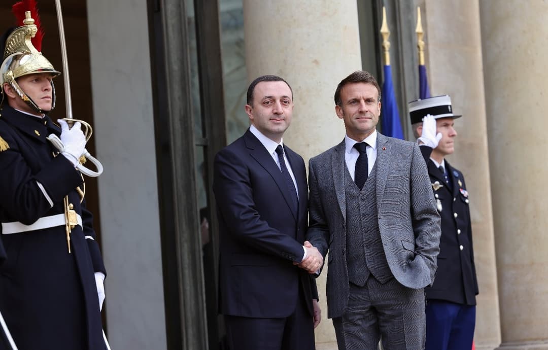 PM discusses ties, Georgia’s EU integration prospects with French President