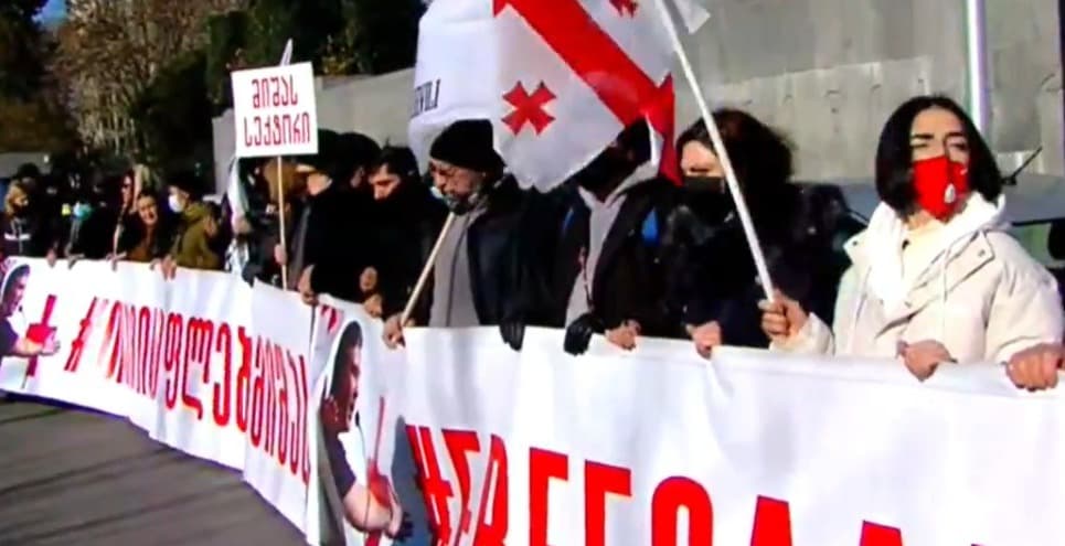 არასამთავრობო ორგანიზაციამ “მიშას სექტორი” იუსტიციის სამინისტროსთან საპროტესტო აქცია გამართა