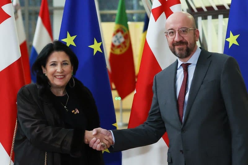 სალომე ზურაბიშვილი შარლ მიშელს შეხვდა