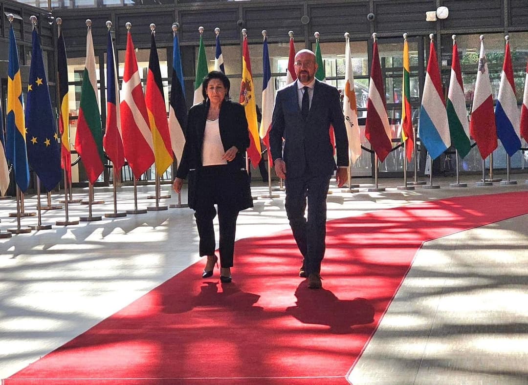 სალომე ზურაბიშვილი შარლს მიშელს ხვდება