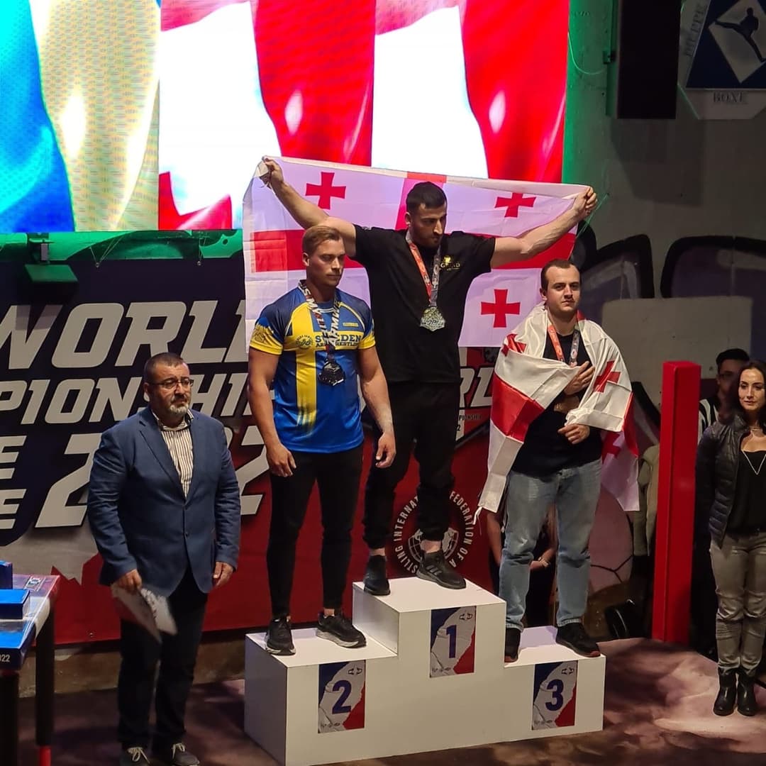 Georgian defence ministry employees win international armwrestling competition