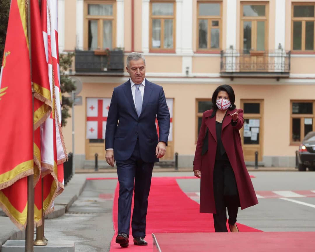 ორბელიანების სასახლეში მონტენეგროს პრეზიდენტის დახვედრის ოფიციალური ცერემონია გაიმართა