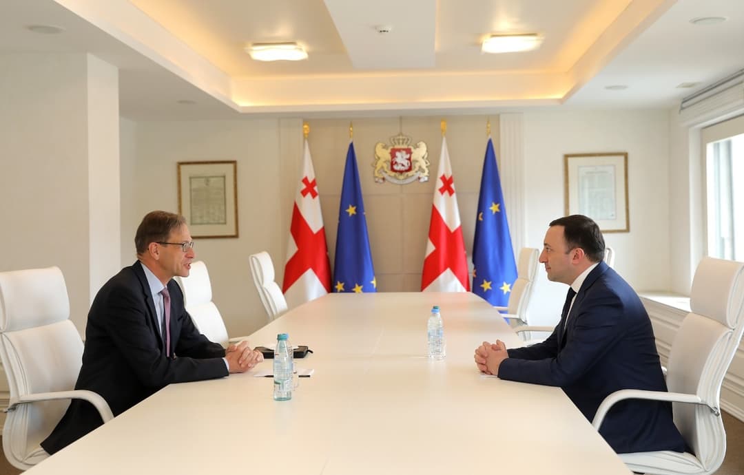 ირაკლი ღარიბაშვილმა გერმანიის ელჩთან საქართველოს მიერ ევროკავშირის წევრობაზე გაკეთებული ოფიციალური განაცხადი განიხილა