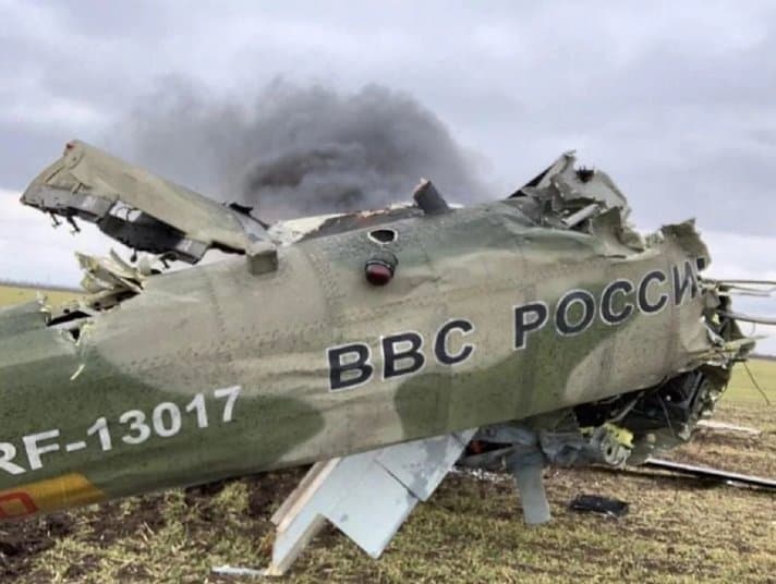 უკრაინელმა სამხედროებმა 2 რუსული ვერტმფრენი, 2 მოიერიშე და 2 უპილოტო საფრენი აპარატი ჩამოაგდეს
