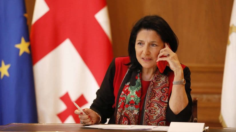 სალომე ზურაბიშვილი ევროპული საბჭოს პრეზიდენტს ესაუბრა