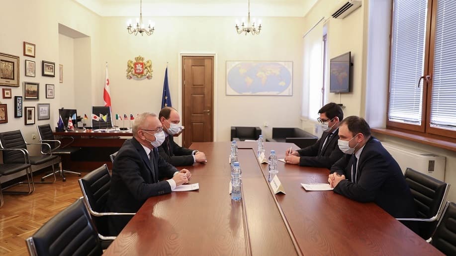 ნიკოლოზ სამხარაძე უკრაინის ელჩს შეხვდა