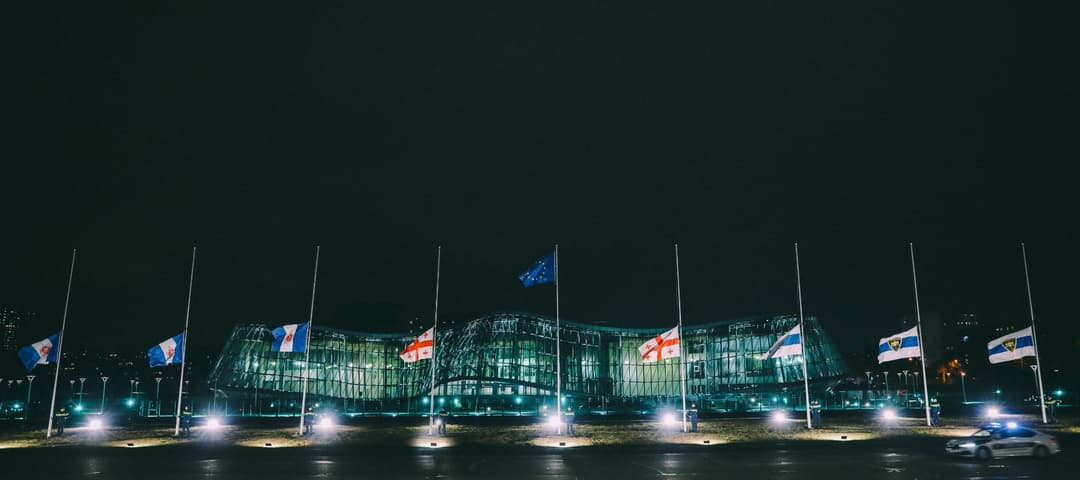 საბჭოთა ოკუპაციის 103 წლისთავთან დაკავშირებით შსს-ს ადმინისტრაციულ შენობებზე სახელმწიფო დროშები დაეშვა