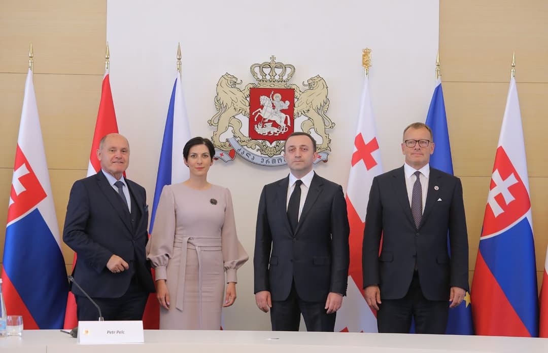 ირაკლი ღარიბაშვილი ავსტრიის, ჩეხეთის და სლოვაკეთის რესპუბლიკების პარლამენტის თავმჯდომარეებს შეხვდა