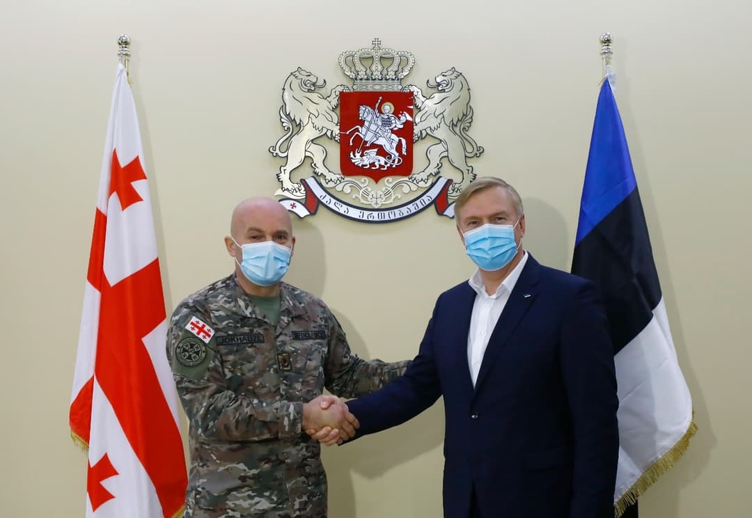 ეროვნულ გვარდიაში ესტონეთის თავდაცვის მინისტრს უმასპინძლეს