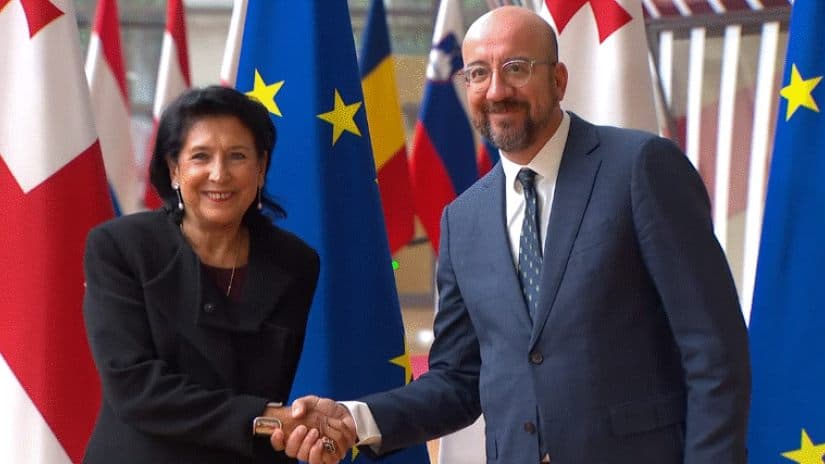 სალომე ზურაბიშვილი ბრიუსელში შარლ მიშელს შეხვდა