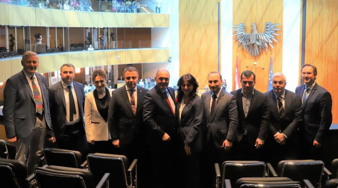 ანრი ოხანაშვილი და დელეგაციის წევრები ვენაში ავსტრიის პარლამენტის თავმჯდომარეს შეხვდნენ