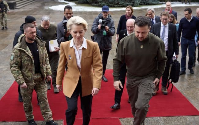 ურსულა ფონ დერ ლაიენი კიევში ჩავიდა