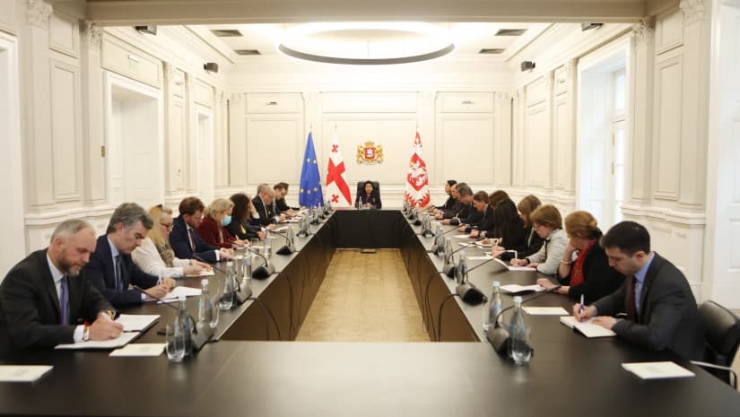 სალომე ზურაბიშვილმა ელჩებთან “ქართული ოცნების” მიერ ინიციირებული კანონის მოსალოდნელი შედეგები განიხილა