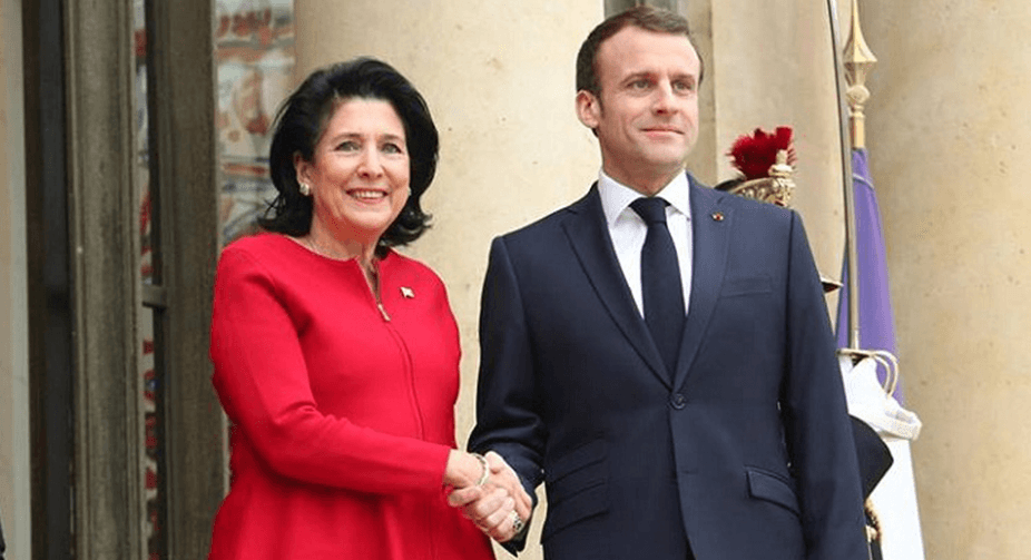 Georgian President meets Macron, says ‘Ukraine fighting for everyone’