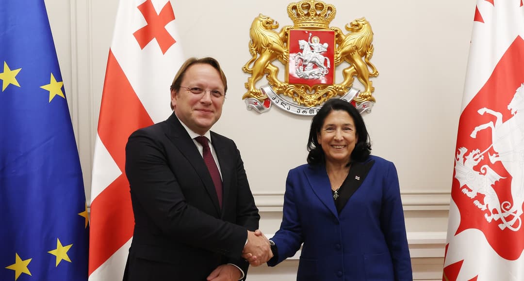 Georgian president, EU commissioner discuss Georgia’s European prospects, war in Ukraine