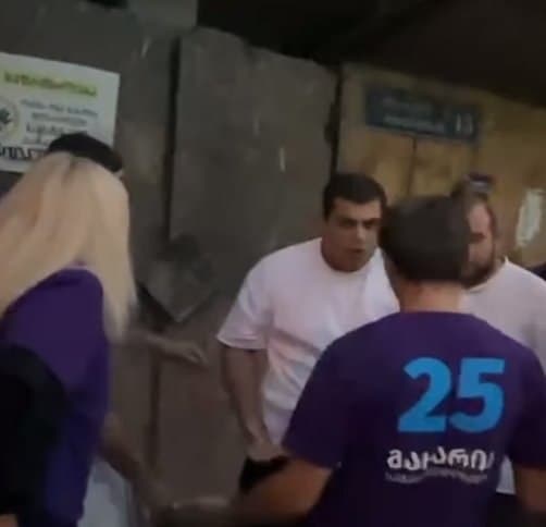 For Georgia Party members attacked during election campaign in Tbilisi