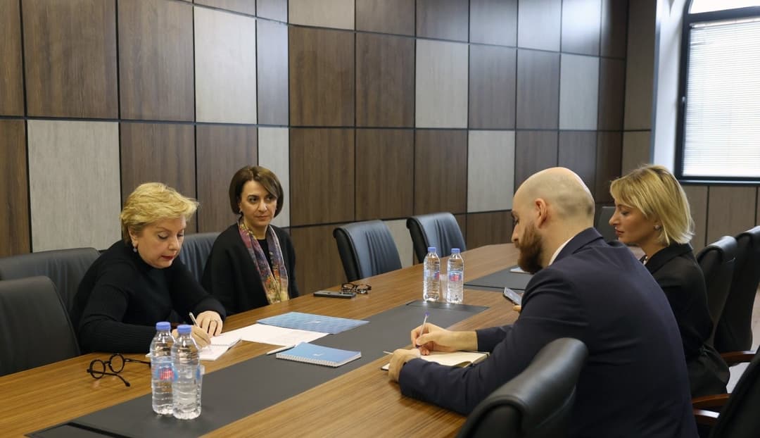 თინათინ რუხაძემ აფხაზეთის ავტონომიური რესპუბლიკის კულტურისა და განათლების მინისტრთან სამუშაო შეხვედრა გამართა