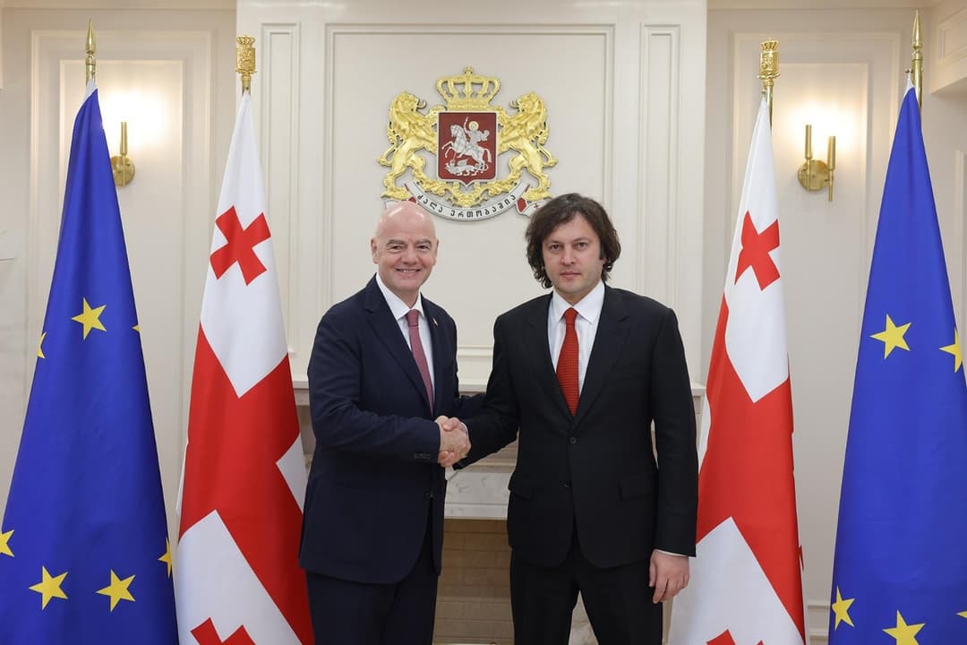 Georgian PM meets FIFA President to discuss mutual cooperation