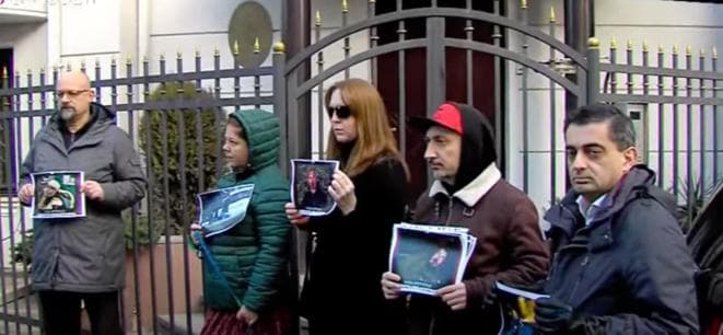 უნგრეთის საელჩოსთან საპროტესტო აქცია იმართება