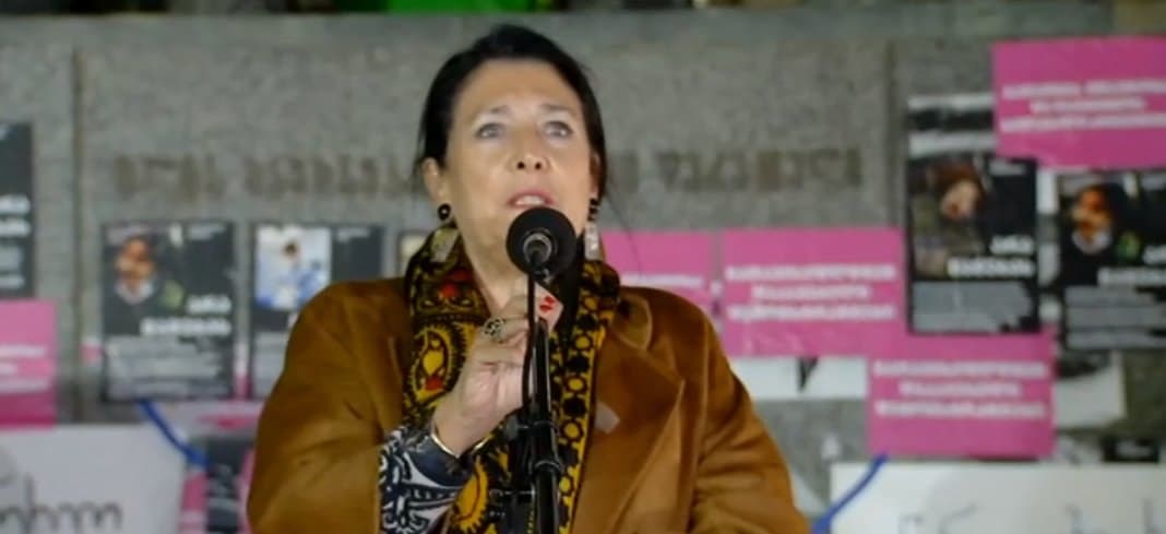 Georgian President addresses protesters, calls for talks on new election date