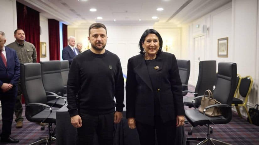 სალომე ზურაბიშვილი საფრანგეთში ვოლოდიმირ ზელენსკის შეხვდა
