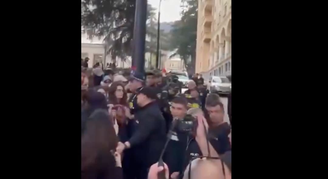 პარლამენტთან აქციაზე ორი პირი დააკავეს