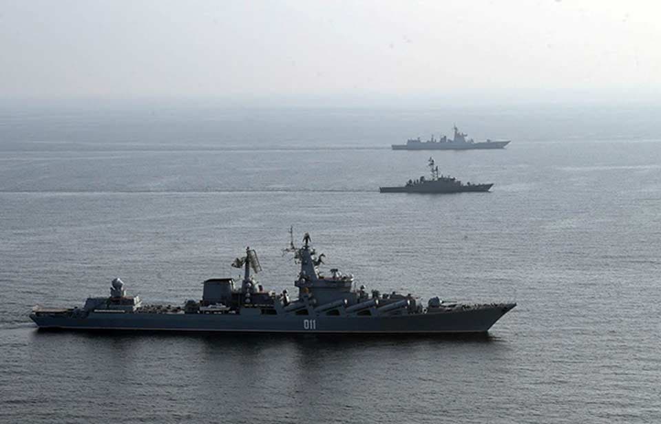 რუსეთი, ირანი და ჩინეთი ერთობლივ საზღვაო წვრთნებს ჩაატარებენ