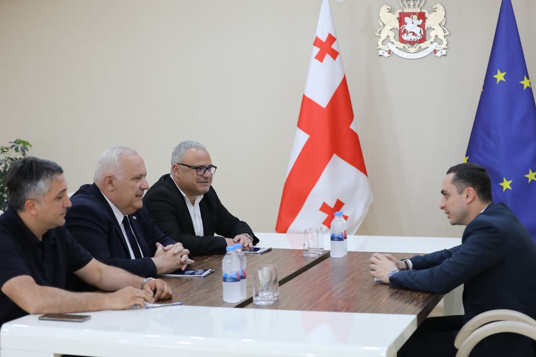 გიორგი ჯინჭარაძე სამეგრელო-ზემო სვანეთის მხარეში სახელმწიფო რწმუნებულს დავით ვერავას შეხვდა