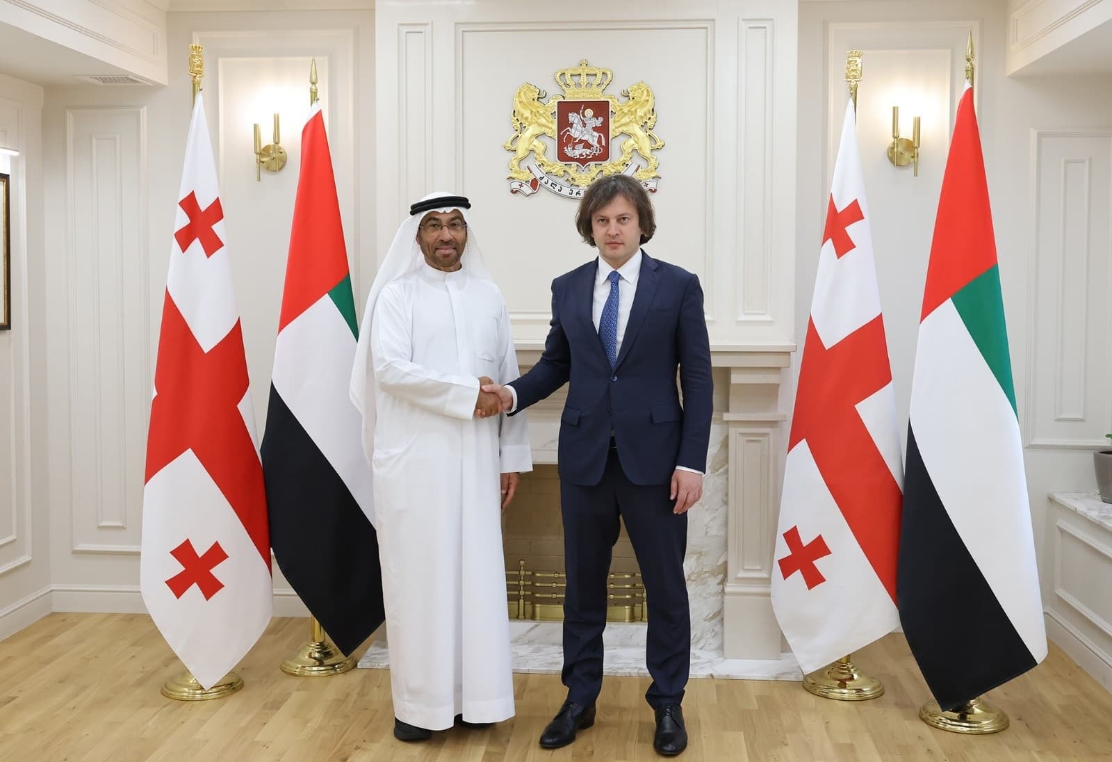 The meeting, held at the Government Administration, focused on the expanding bilateral cooperation between Georgia and the UAE.